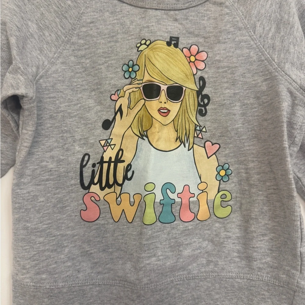 Colored Organics Gray 'Little Swiftie' Graphic Sweatshirt